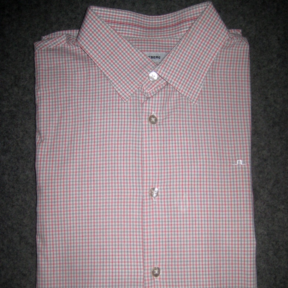 J. Lindeberg Gingham Checked Button-Up Medium - image 7